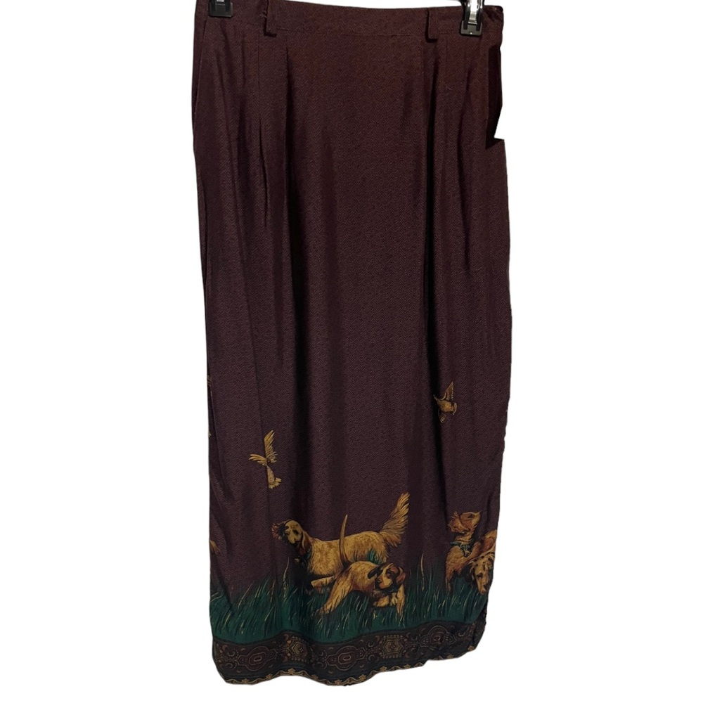 NWT Sharon Young Sportswear Hunting Dogs Skirt
